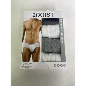 2xist Essential Cotton 4 Pack Bikini Briefs Underwear Multicolor Mens Size XL